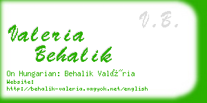 valeria behalik business card
